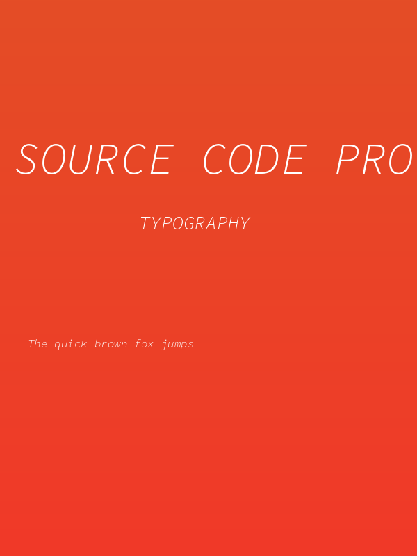 Source Code Pro Light Italic Poster