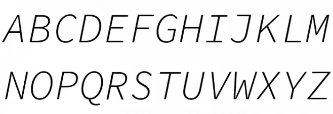 Source Code Pro Light Italic