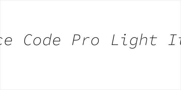 Source Code Pro Light Italic Logo