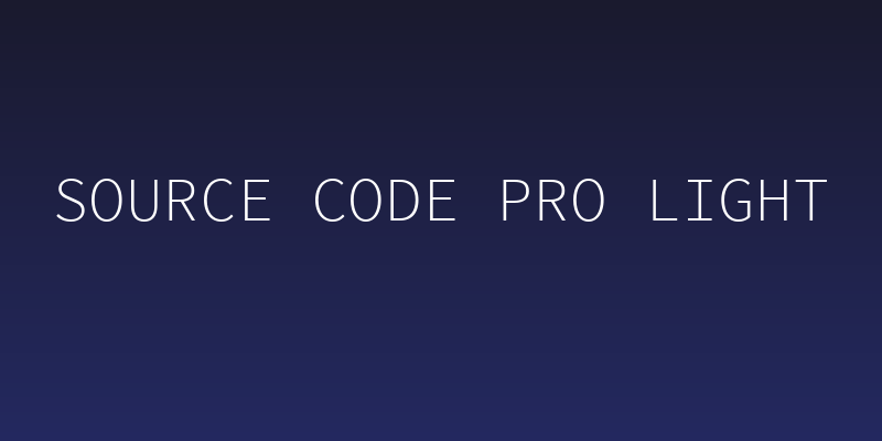 Source Code Pro Light Social Header