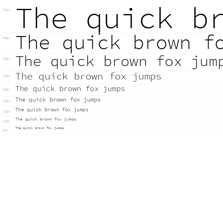 Source Code Pro Light Waterfall
