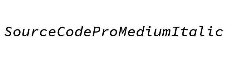 Source Code Pro Medium Italic  免费字体下载