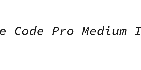 Source Code Pro Medium Italic Logo