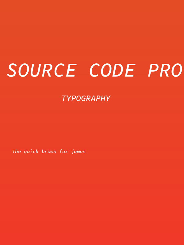Source Code Pro Medium Italic Poster