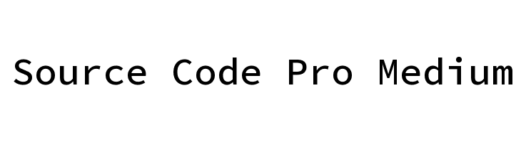 Source Code Pro Medium Font