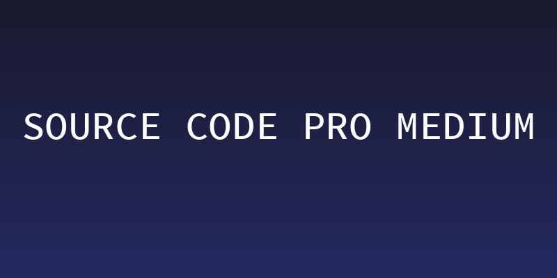 Source Code Pro Medium Social Header