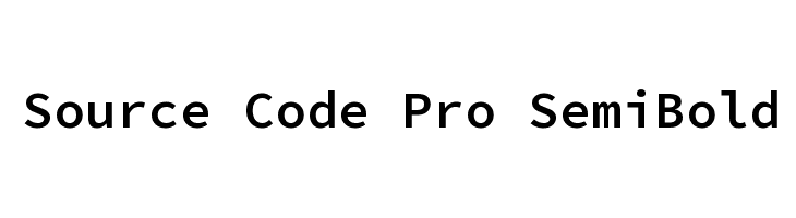 Source Code Pro SemiBold Font