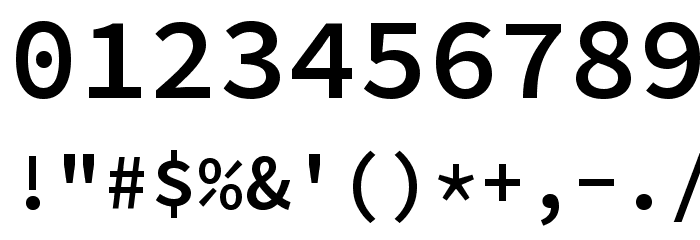 Source Code Pro SemiBold Font OTHER CHARS