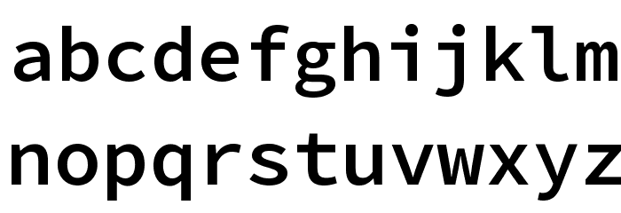 Source Code Pro SemiBold Font LOWERCASE