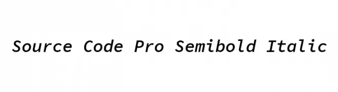 Source Code Pro Semibold Italic 