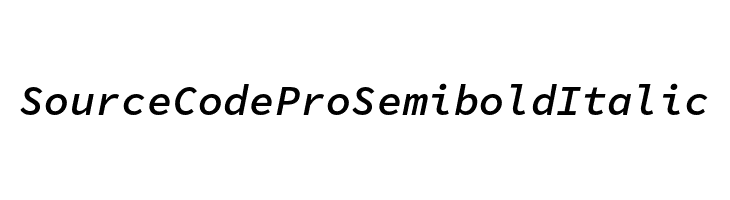 Source Code Pro Semibold Italic  नि: शुल्क फ़ॉन्ट्स डाउनलोड
