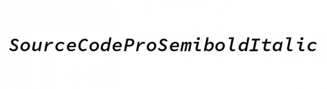 Source Code Pro Semibold Italic  baixar fontes gratis