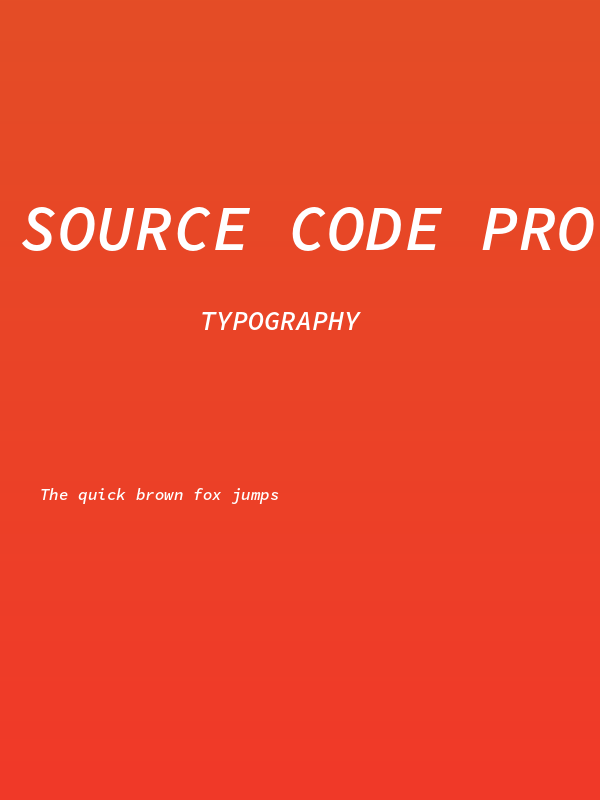 Source Code Pro Semibold Italic Poster