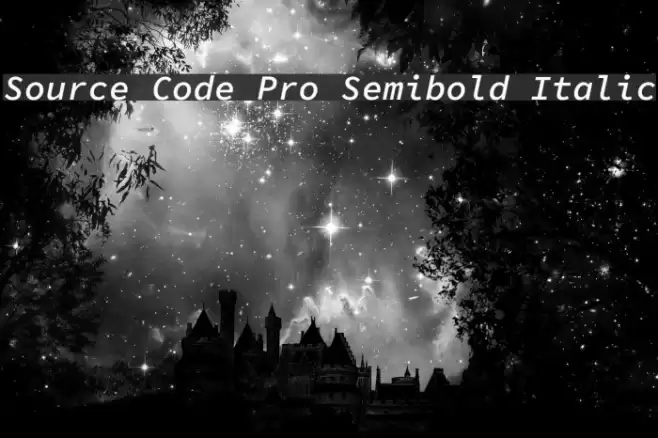Source Code Pro Semibold Italic Font examples