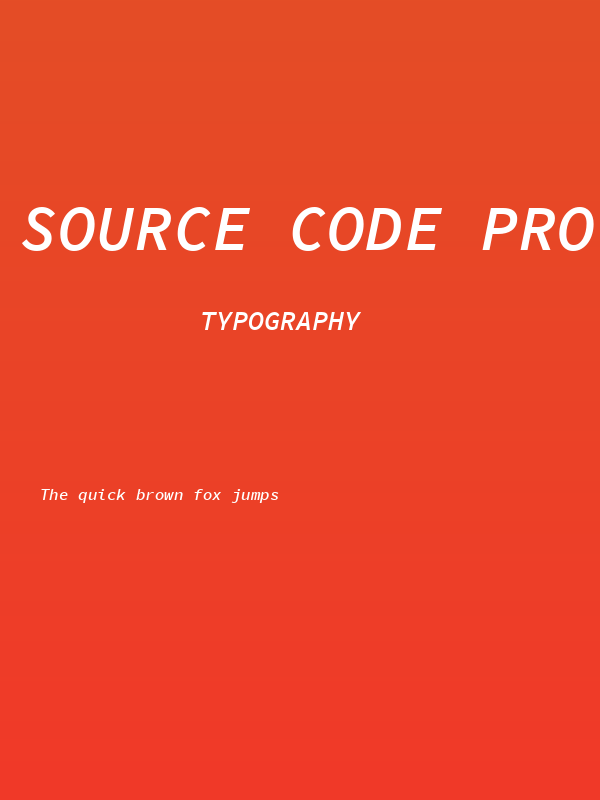 Source Code Pro Semibold Italic Poster