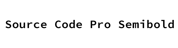 Source Code Pro Semibold  Free Fonts Download