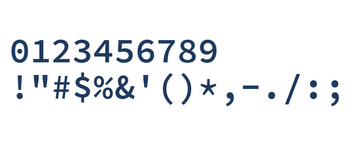 Source Code Pro SemiBold Other Characters