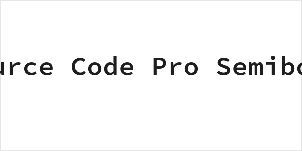 Source Code Pro Semibold Logo