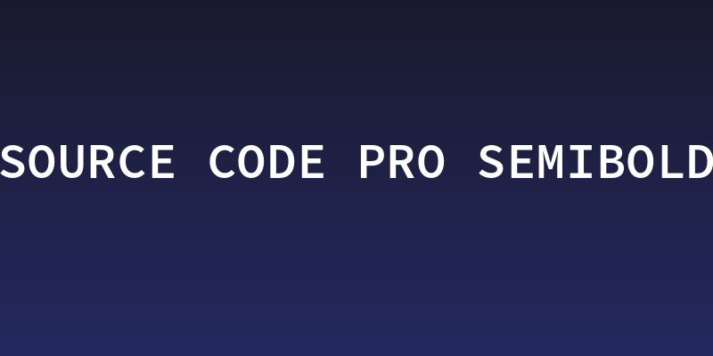 Source Code Pro Semibold Social Header