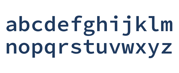 Source Code Pro Semibold Lowercase