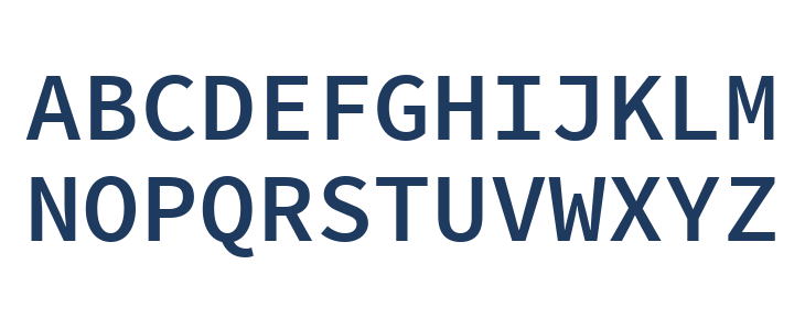 Source Code Pro SemiBold Uppercase