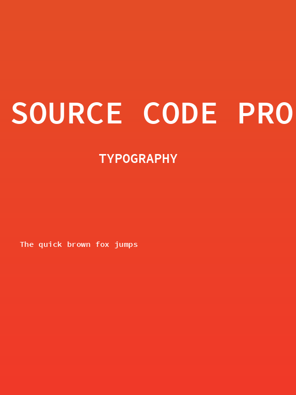 Source Code Pro SemiBold Poster