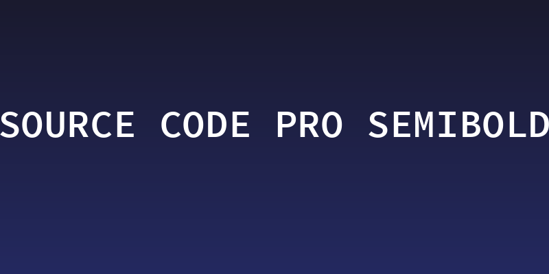 Source Code Pro SemiBold Social Header