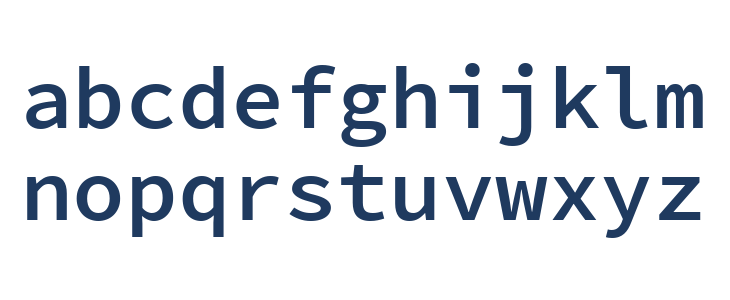 Source Code Pro SemiBold Lowercase