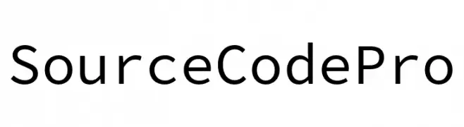 Source Code Pro  नि: शुल्क फ़ॉन्ट्स डाउनलोड