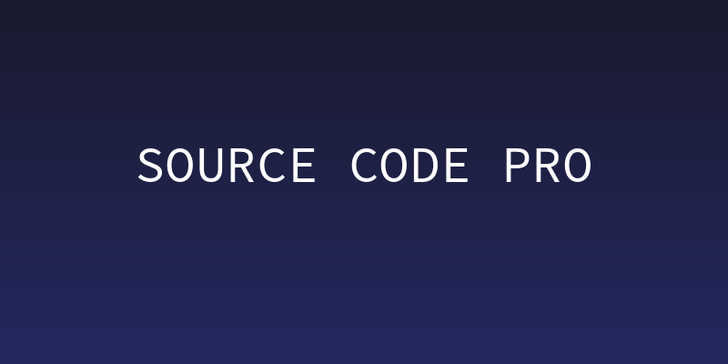Source Code Pro Social Header