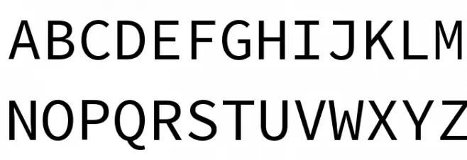 Source Code Pro Schriftart Groß