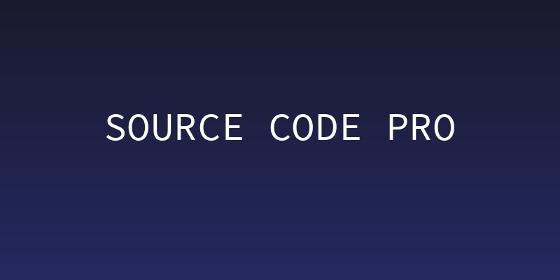 Source Code Pro Social Header