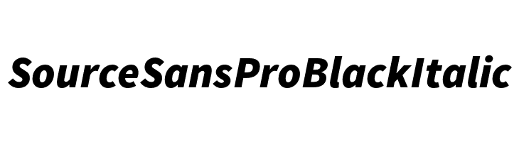 Source Sans Pro Black Italic  font caratteri gratis
