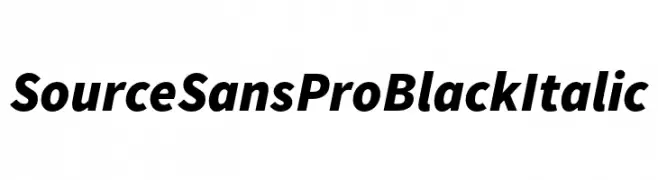 Source Sans Pro Black Italic  नि: शुल्क फ़ॉन्ट्स डाउनलोड