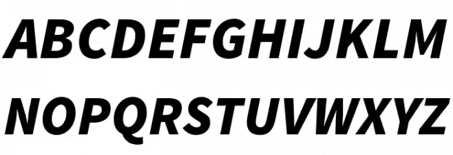 Source Sans Pro Black Italic Schriftart Groß