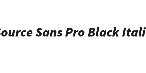 Source Sans Pro Black Italic Logo