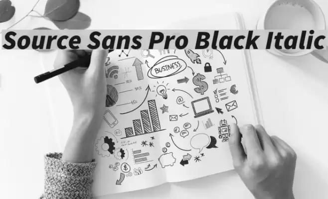 Source Sans Pro Black Italic Fonte examples