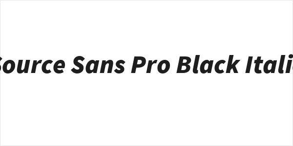 Source Sans Pro Black Italic Logo
