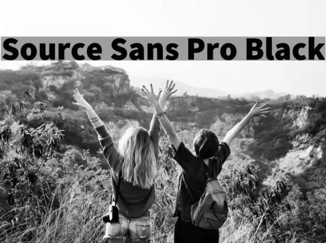 Source Sans Pro Black Fonte examples