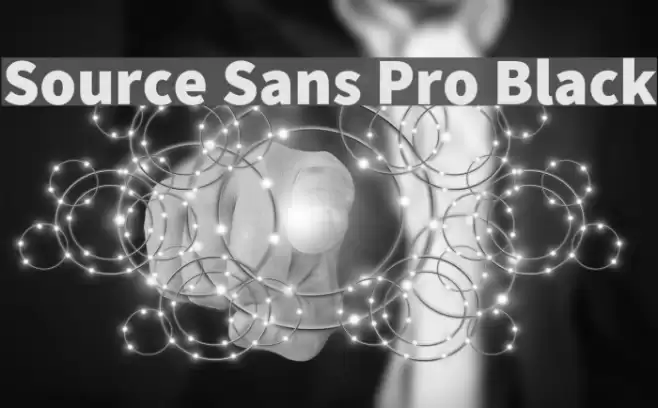 Source Sans Pro Black Fonte examples