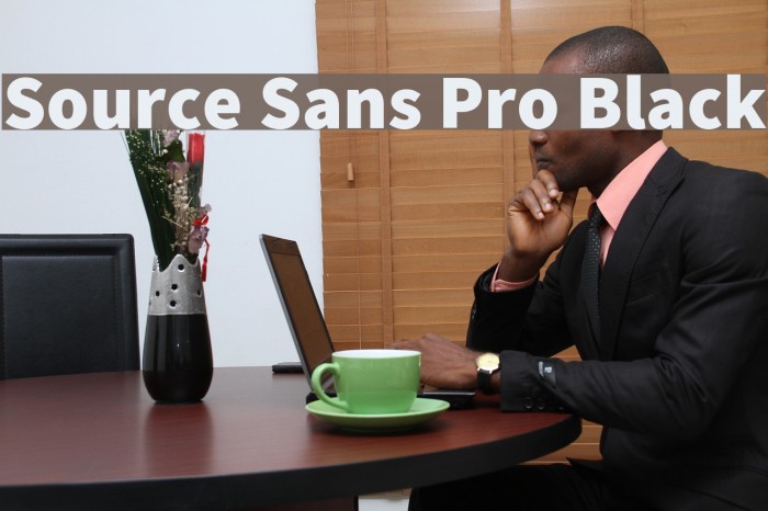 Source Sans Pro Black Fonte examples