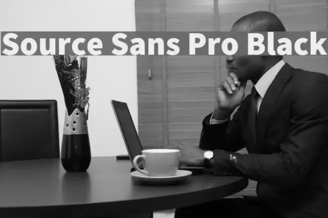Source Sans Pro Black Fonte examples
