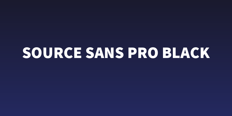 Source Sans Pro Black Social Header