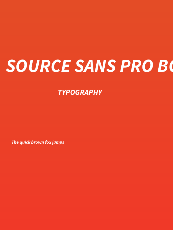 Source Sans Pro Bold Italic Poster