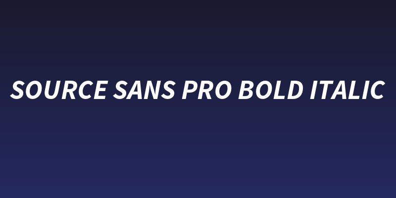Source Sans Pro Bold Italic Social Header