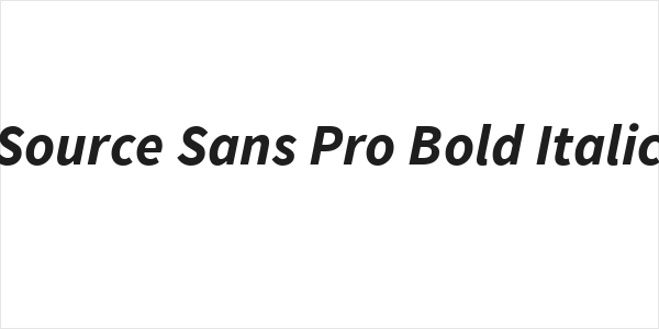 Source Sans Pro Bold Italic Logo