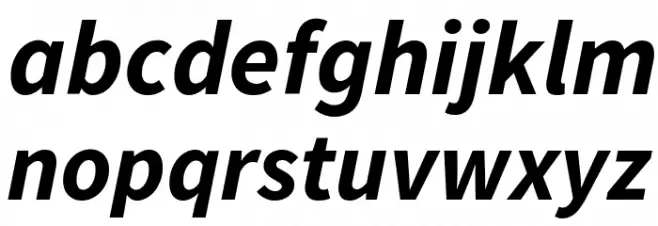 Source Sans Pro Bold Italic Schriftart Kleinbuchstaben