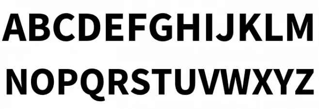 Source Sans Pro Bold Schriftart Groß