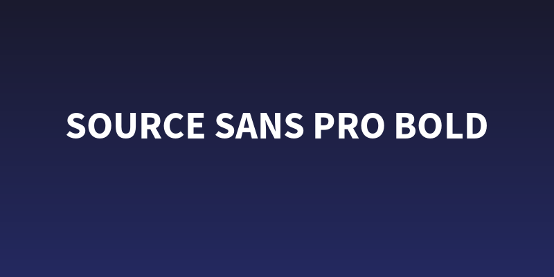 Source Sans Pro Bold Social Header