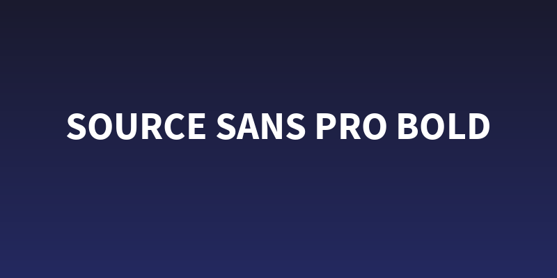 Source Sans Pro Bold Social Header